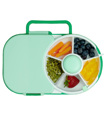 GöBe Kids GöBe Kids Sage Green Lunchbox with Snack Spinner