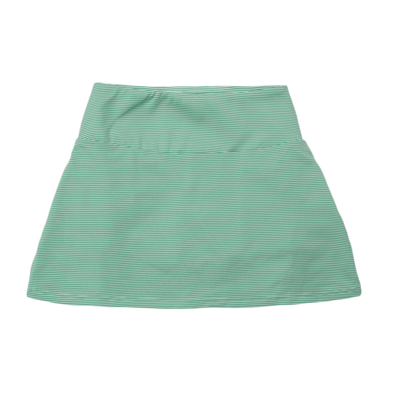 Lila + Hayes Lila + Hayes Margot Performance Skirt - Green/White Stripes