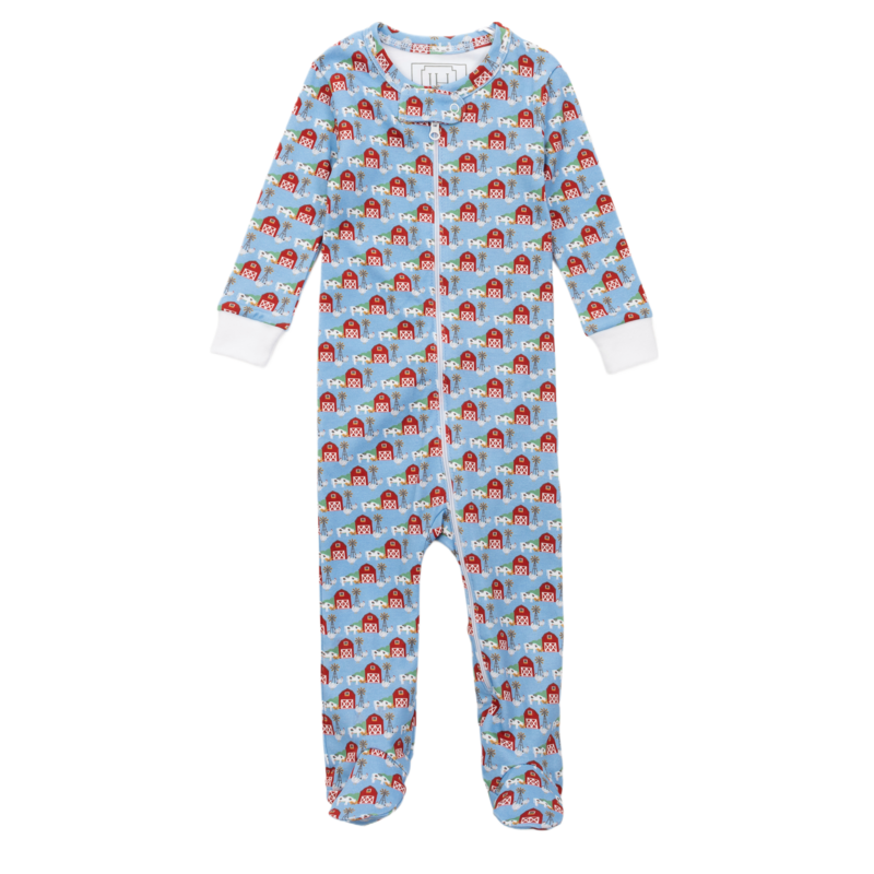 Lila + Hayes Lila + Hayes Parker Zipper Pajama - On The Farm