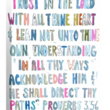 Chelsea McShane Art Proverbs 3:5-6 Pink Acrylic Block