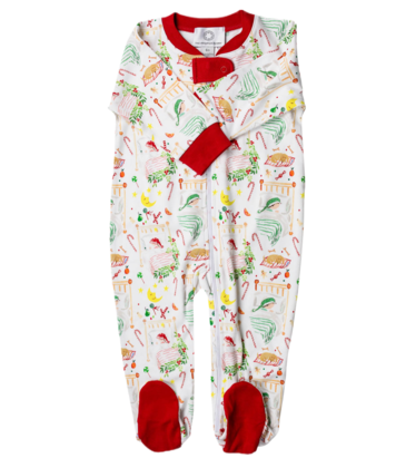 The Proper Peony The Proper Peony Sugarplum Footed Zipper PJ