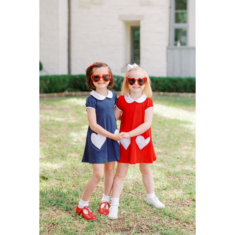 The Proper Peony The Proper Peony Red Heart Pockets A-Line Dress