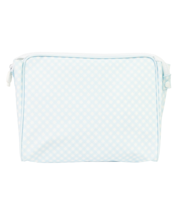Apple of My Isla Apple of My Isla Blue Gingham Large Go Bag