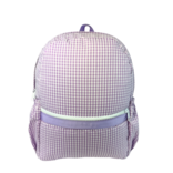 Mint Mint Gingham Medium Backpack w/ Pockets - Lilac
