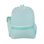 Mint Mint Seersucker Medium Backpack w/ Pockets - Mint