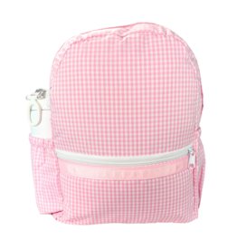 Mint Mint Gingham Medium Backpack w/ Pockets - Pink