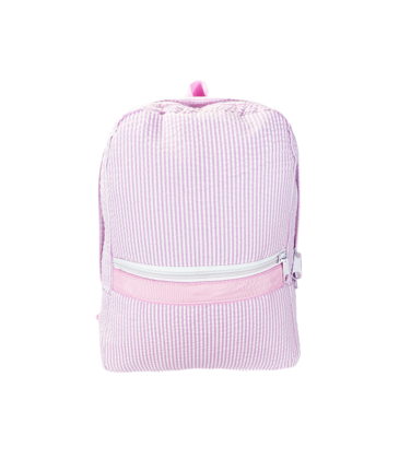 Mint Mint Seersucker Small Backpack - Pink
