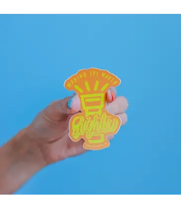 Crew + Co Making the World Brighter Sticker