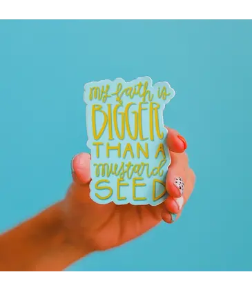 Crew + Co My Faith Is Brighter Than A Mustard Seed Sticker