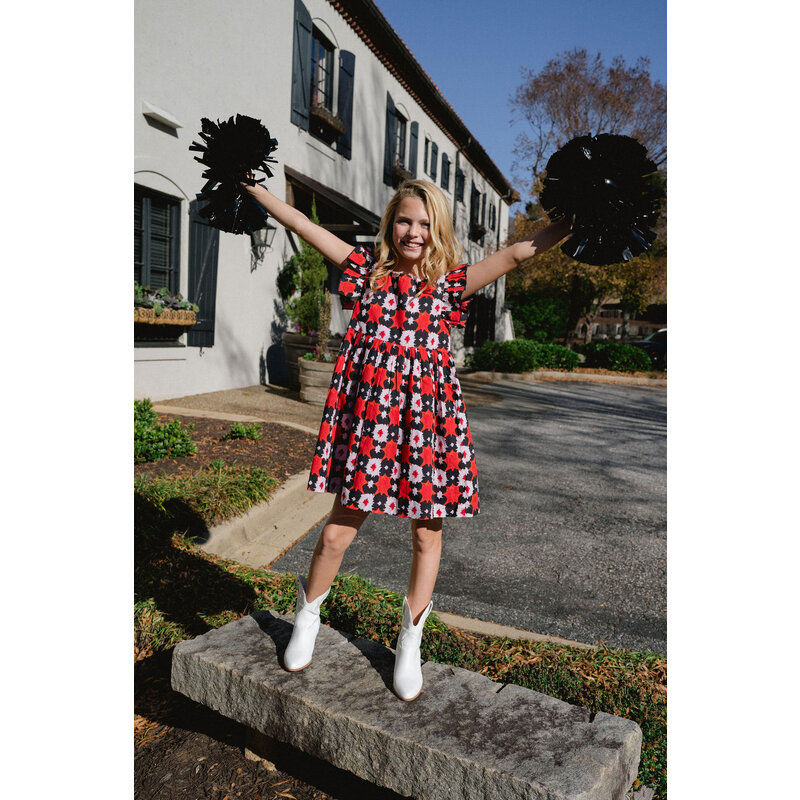 Briton Court Briton Court Maya True Red Tie Dye Dress