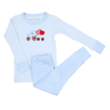 Magnolia Baby Magnolia Baby Tractor-Full of Love Applique Long Pajamas