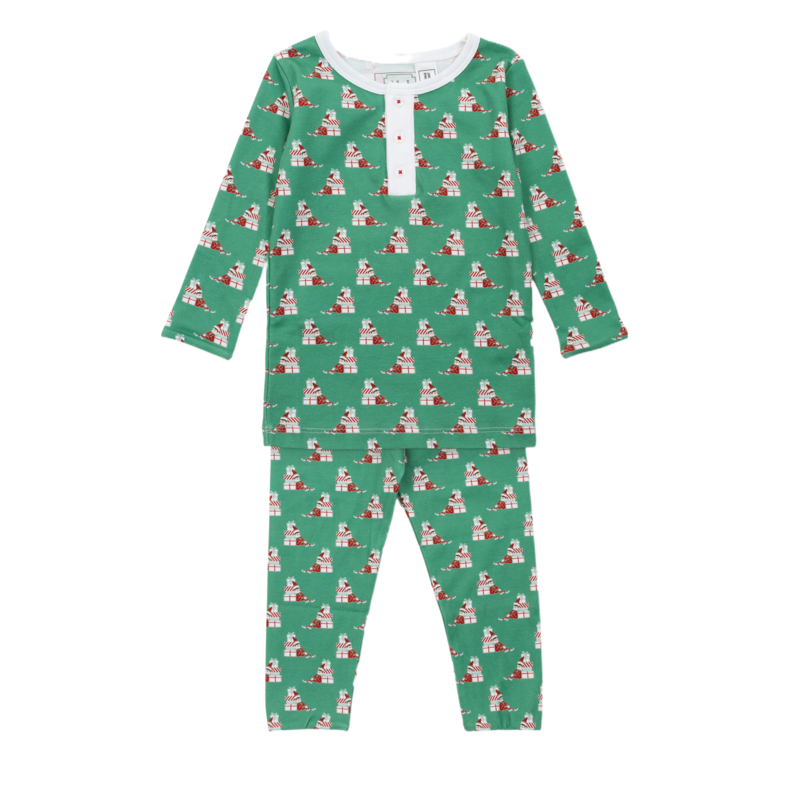 Lila + Hayes Lila + Hayes Jack Pajama Set - Santa's Helper