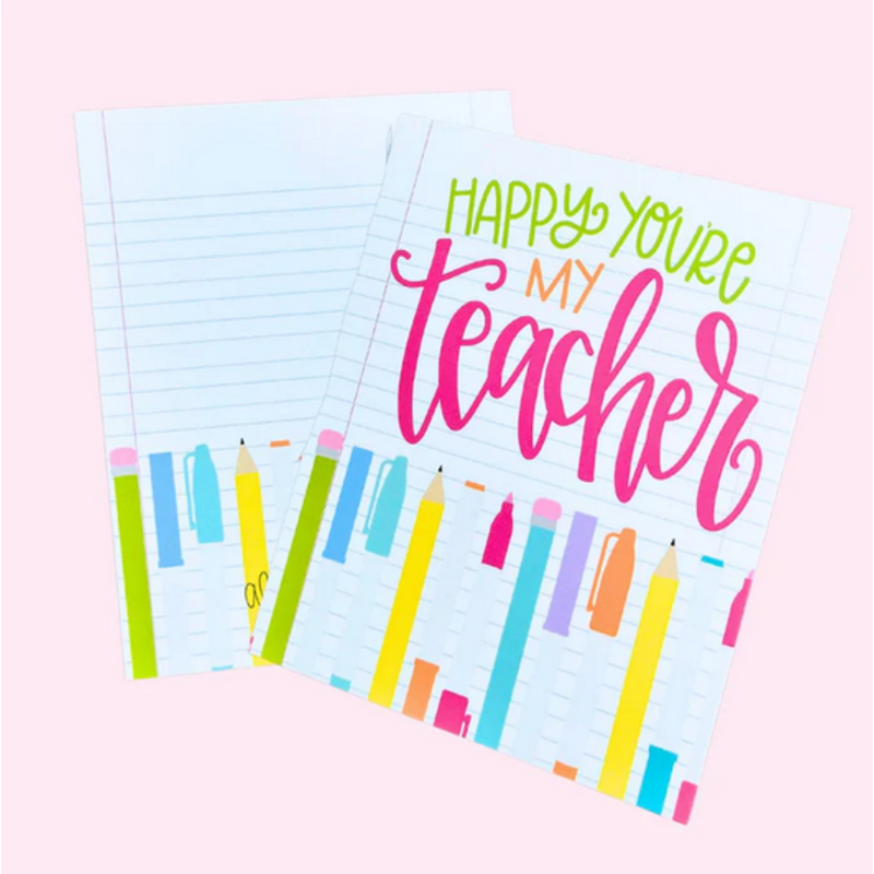 All She Wrote Notes Note Card - Happy Your My Teacher