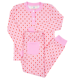 Smockingbird Smockingbird Valentine Hearts Pajama Set