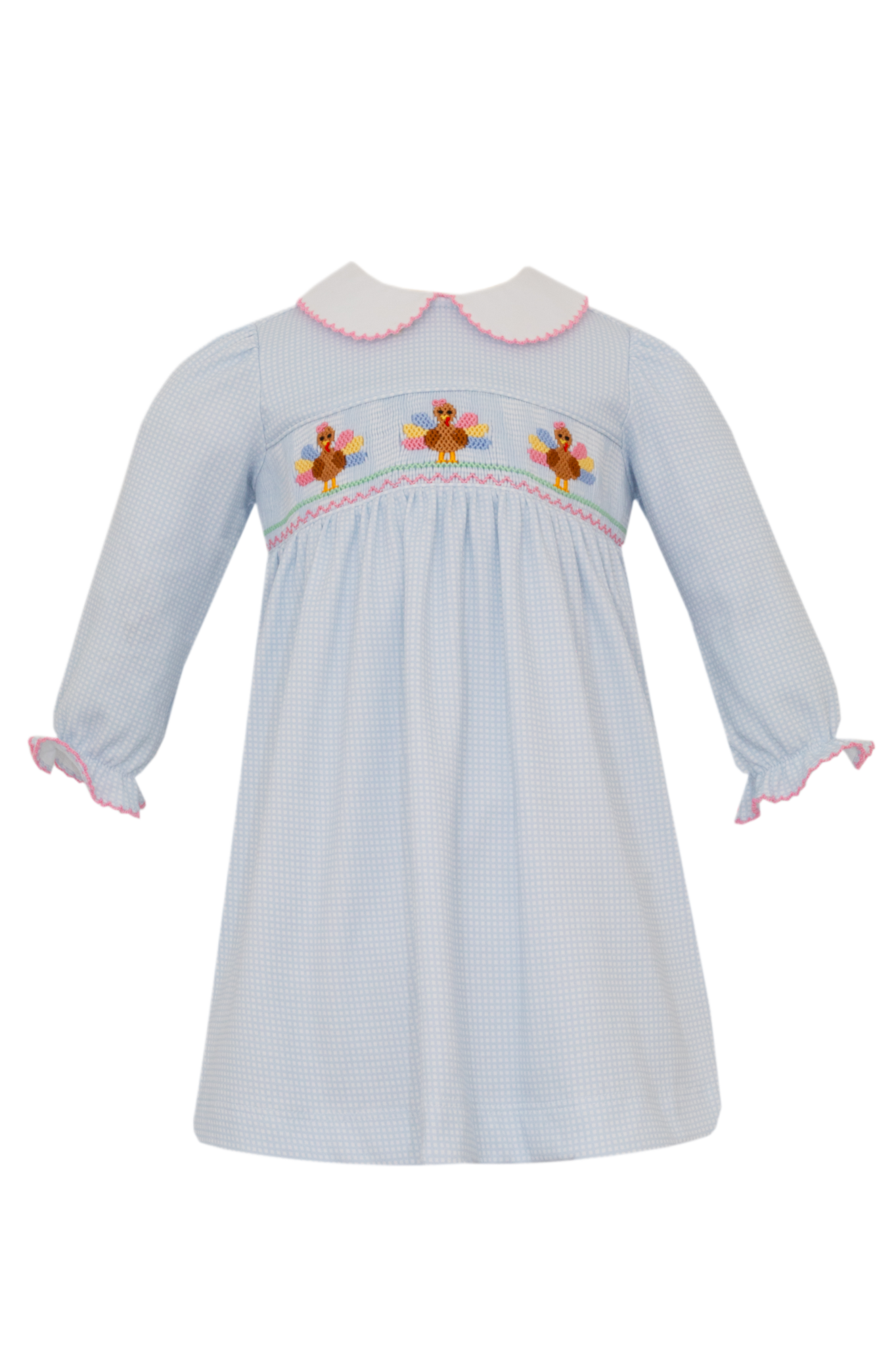 Petit Bebe Turkey Smocked Dress Bibs and Kids Boutique