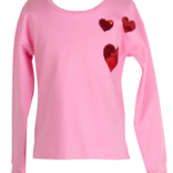 The Yellow Lamb The Yellow Lamb Tabby Top - Pink with Hearts