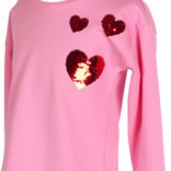 The Yellow Lamb The Yellow Lamb Tabby Top - Pink with Hearts