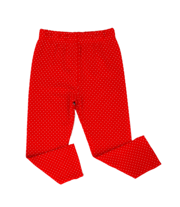 Luigi Luigi Deep Red Polka Dot Leggings