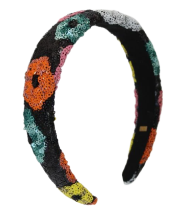 Bari Lynn Sequin Flower Headband