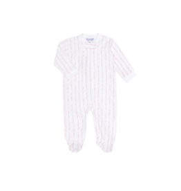Nella Pima Nella Pima Pink Twirls Zipper Footie