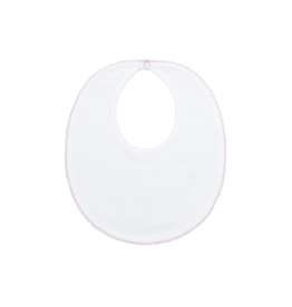 Nella Pima Nella Pima Pink Picot Trim Bubble Bib