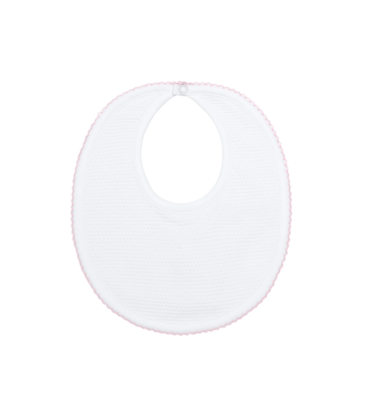 Nella Pima Nella Pima Pink Picot Trim Bubble Bib