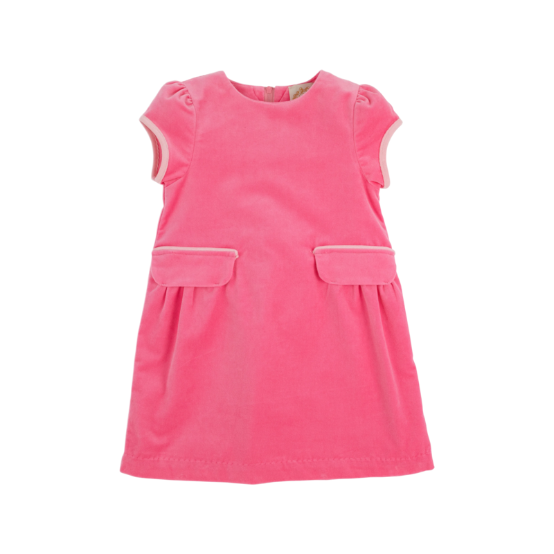 The Beaufort Bonnet Company TBBC Betts Bow Velveteen Dress - Romany Rose