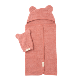 Bella Tunno Bella Tunno Hooded Towel + Wash Mitt Set - Watermelon