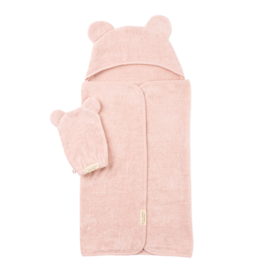 Bella Tunno Bella Tunno Hooded Towel + Wash Mitt Set - Blush