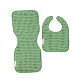 Bella Tunno Bella Tunno Reversible Bib + Burp Set - Seafoam