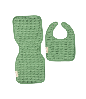 Bella Tunno Bella Tunno Reversible Bib + Burp Set - Seafoam