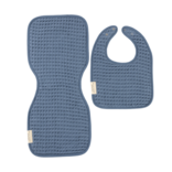 Bella Tunno Bella Tunno Reversible Bib + Burp Set - Rain
