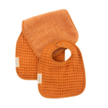 Bella Tunno Bella Tunno Reversible Bib + Burp Set - Pumpkin