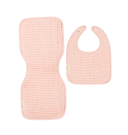 Bella Tunno Bella Tunno Reversible Bib + Burp Set - Blush