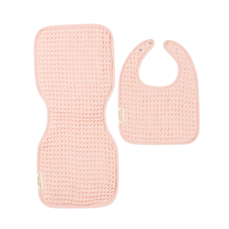 Bella Tunno Bella Tunno Reversible Bib + Burp Set - Blush