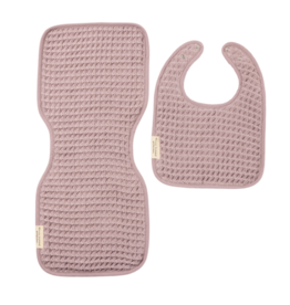 Bella Tunno Bella Tunno Reversible Bib + Burp Set - Orchid