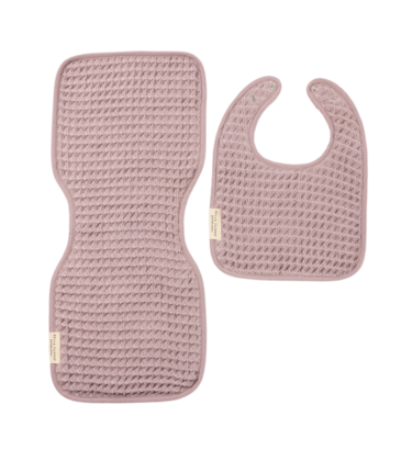 Bella Tunno Bella Tunno Reversible Bib + Burp Set - Orchid