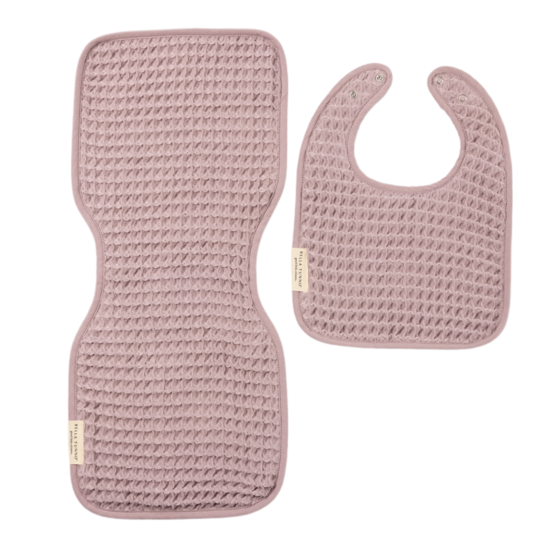 Bella Tunno Bella Tunno Reversible Bib + Burp Set - Orchid