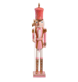 Raz Imports 18.5" Glittered Light Pink Nutcracker