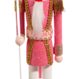 Raz Imports 18.5" Glittered Hot Pink Nutcracker