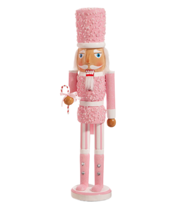 Raz Imports 15.5" Light Pink Nutcracker