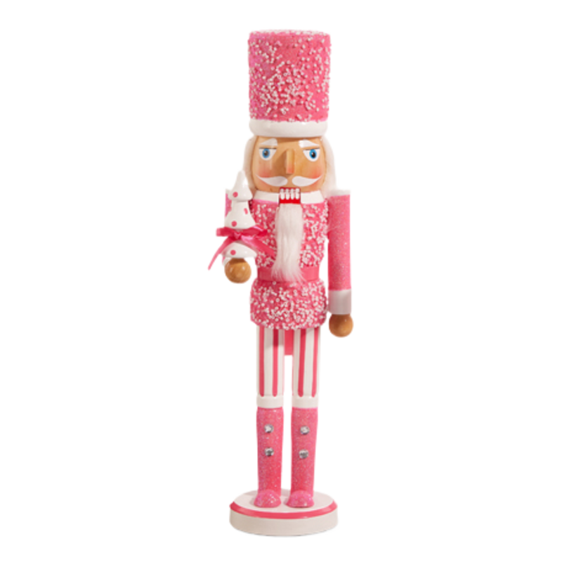 Raz Imports 15.5" Hot Pink Nutcracker