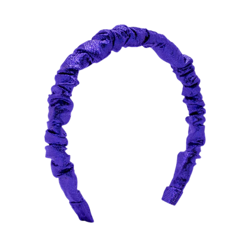 Wee Ones Wee Ones Royal Metallic Ruffle Headband