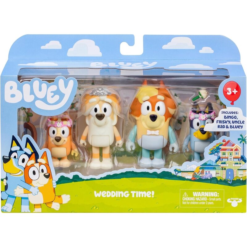 Bluey 4PK Figurine Set