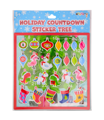 Holiday Countdown Sticker Tree Holiday Countdown Sticker Tree