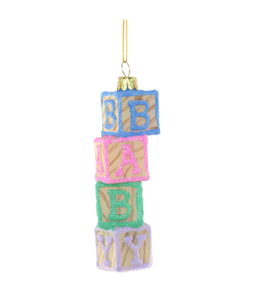 Cody Foster & Co Baby Blocks Ornament