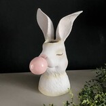 December Diamonds 12" Bunny Blowing Bubble Vase