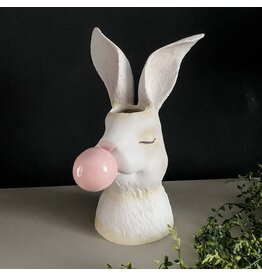December Diamonds 12" Bunny Blowing Bubble Vase