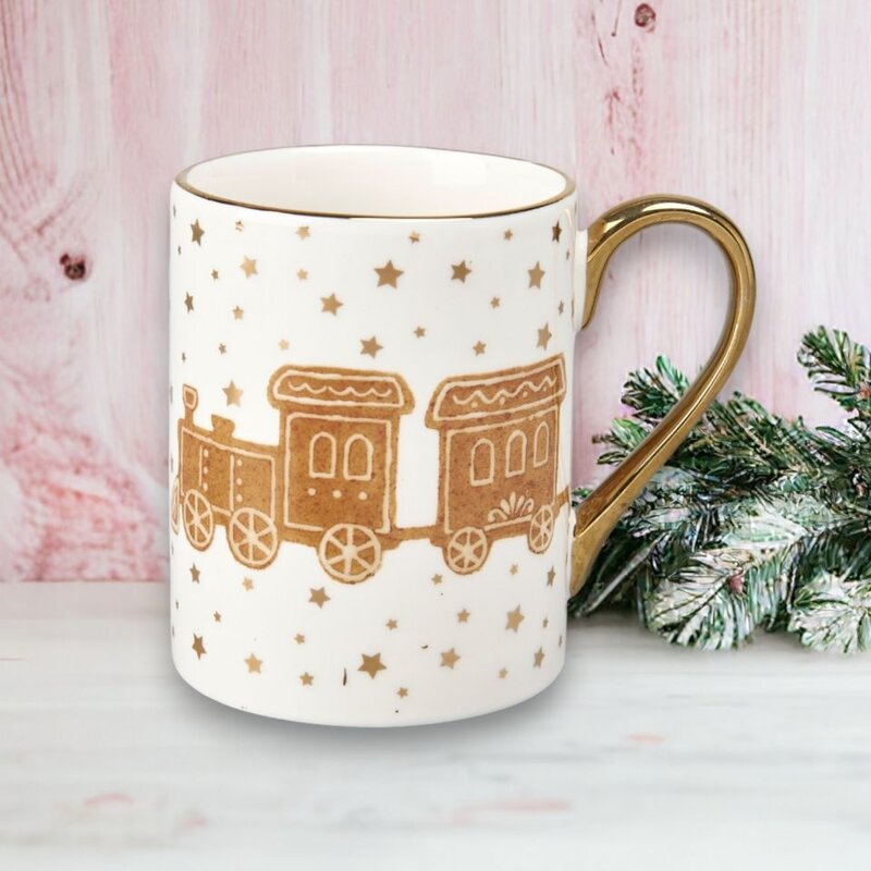 December Diamonds Gingerbread Train Mug