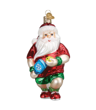 Old World Christmas Pickleball Santa Ornament